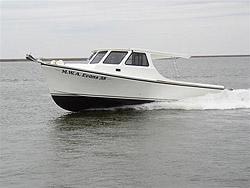 M.V.A. Evans 38 — custom Evans boat underway on open water